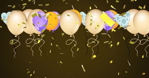 Colorful Balloons and Confetti Celebration - Download Free Stock Images Pikwizard.com