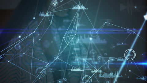 Abstract Technology Network with Data Processing Elements