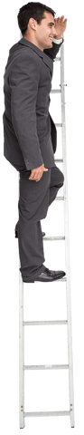 caucasian businessman climbing ladder transparent background - Download Free Stock Videos Pikwizard.com