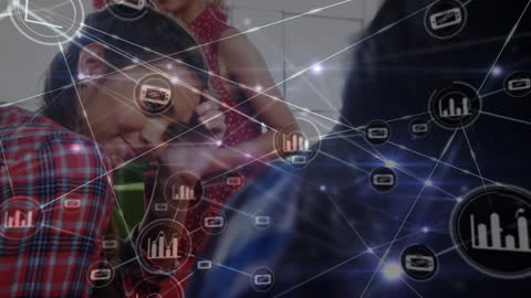 Children Learning with Digital Data Interface Overlay