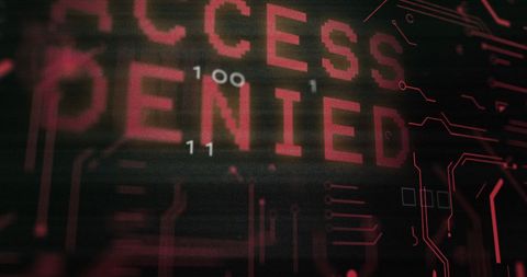 Cybersecurity Warning Signal with Access Denied Message - Download Free Stock Images Pikwizard.com