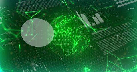 Futuristic Digital World Interface with Data Visualization - Download Free Stock Images Pikwizard.com