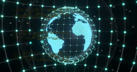 Digital Globe with Data Connections - Download Free Stock Images Pikwizard.com