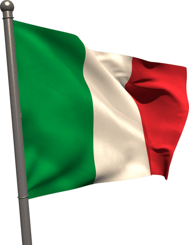 italian flag waving on metal pole with transparent background - Download Free Stock Videos Pikwizard.com