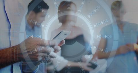 Futuristic Business Communication Through Smartphone - Download Free Stock Images Pikwizard.com