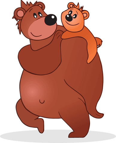 adorable brown bears together on transparent background - Download Free Stock Videos Pikwizard.com