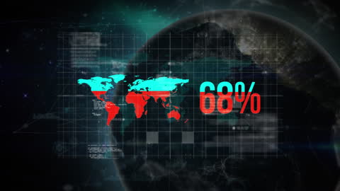 Futuristic Global Business Data Visualization