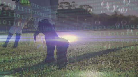 Digital Data Overlay on Baseball Players in Action