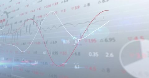 Abstract Financial Graphs on Grey Digital Background - Download Free Stock Images Pikwizard.com