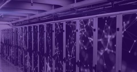 Digital Interface and Networking Concept in Modern Server Room - Download Free Stock Images Pikwizard.com