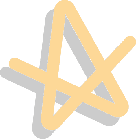Transparent abstract art with overlapping geometric star outline