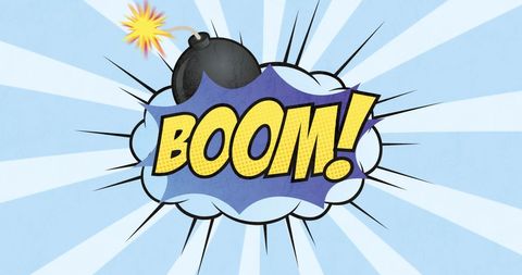 Retro Comic Pop Art Boom! Explosive Speech Bubble Graphic - Download Free Stock Images Pikwizard.com