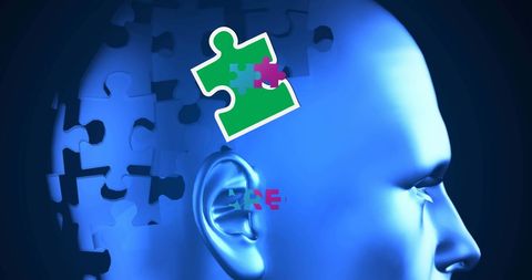 Human Head with Jigsaw Puzzle Pieces Highlighting Mental Health Concepts - Download Free Stock Images Pikwizard.com