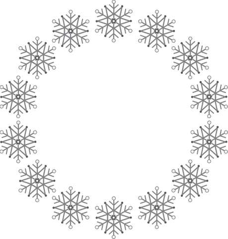 Circular Snowflake Frame Design on Transparent Background - Download Free Stock Videos Pikwizard.com