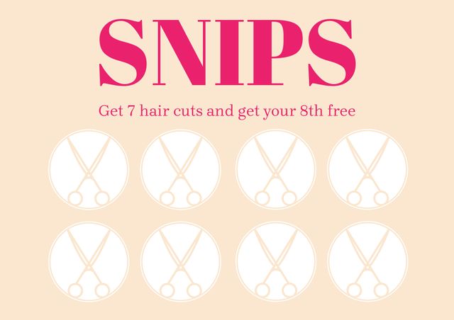 Salon Loyalty Card Design with Haircut Offer - Download Free Stock Videos Pikwizard.com