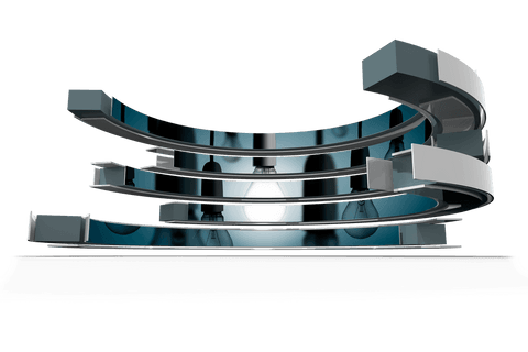 transparent light bulb in futuristic circular structure - Download Free Stock Videos Pikwizard.com