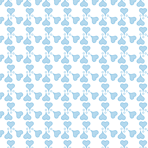 Seamless blue floral pattern on transparent background vector