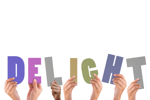 Hands Holding Colorful Transparent Letters Spelling Delight - Download Free Stock Videos Pikwizard.com