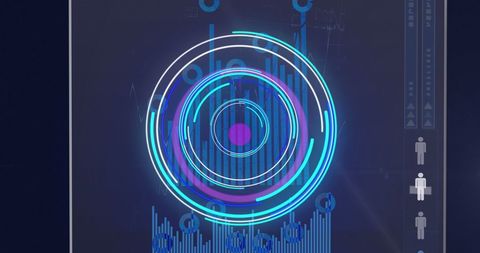 Futuristic Digital Interface with Interactive Graph - Download Free Stock Images Pikwizard.com