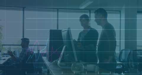 Diverse Professionals Analyzing Financial Data With Digital Insights