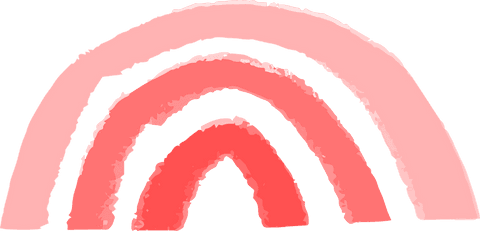 Vibrant abstract watercolor arches on transparent background