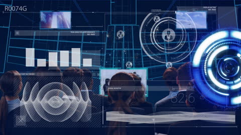 Digital Presentation with Futuristic Data Interface