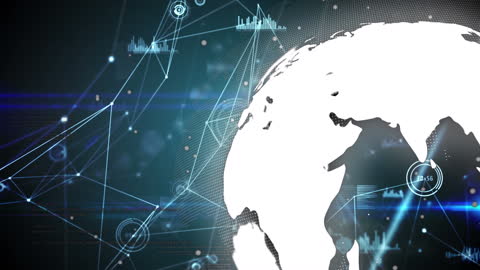 Global Data Analytics and Digital Connectivity Visualization