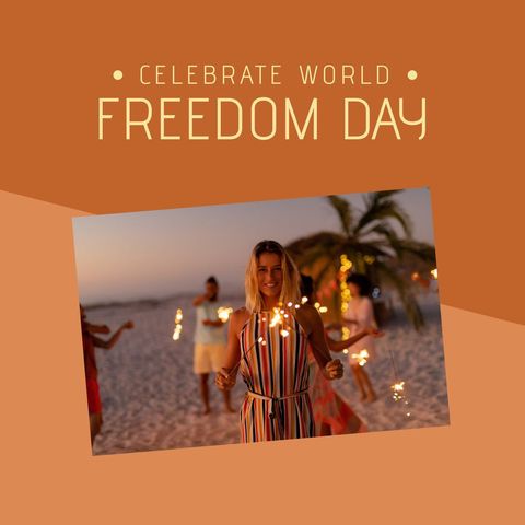 Joyful Celebration of World Freedom Day at the Beach
