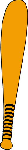 stylized orange baseball bat with black grip on transparent background - Download Free Stock Videos Pikwizard.com
