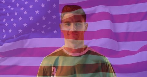 Soccer Player Celebrating USA Patriotism and Sports