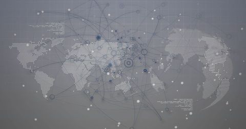 Global Network Connections Over Stylized World Map - Download Free Stock Images Pikwizard.com