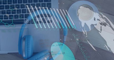 Digital Business Analytics and Global Data Interface Concept