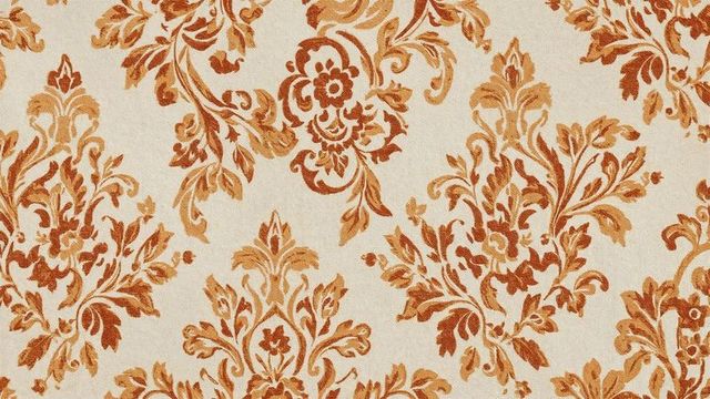 Elegant Damask Floral Pattern with Ornate Baroque Design