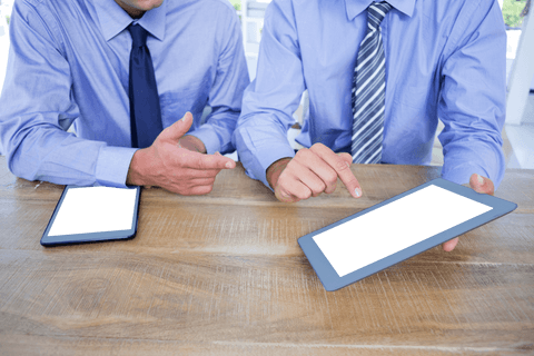 businessmen using transparent digital tablets in office - Download Free Stock Videos Pikwizard.com