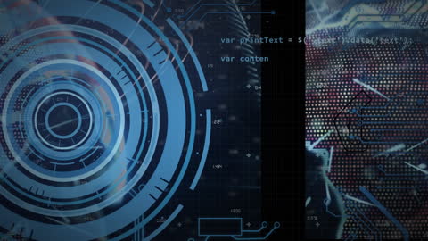 Futuristic Data Interface Over Digital Globe