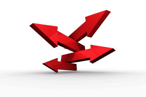 transparent red arrows pointing in many directions isolated - Download Free Stock Videos Pikwizard.com
