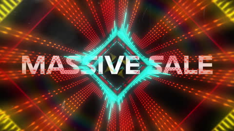 Massive Sale Animation with Dynamic Geometric Background