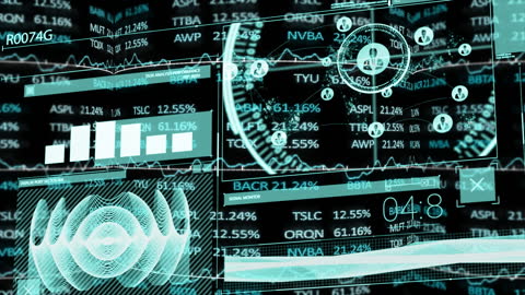 Futuristic Data Processing Analytics Interface Design