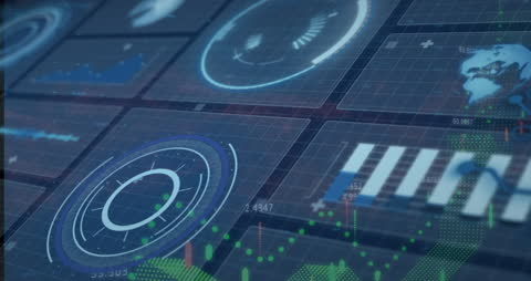 Digital Data Analytics Interface with Clock Concept Design