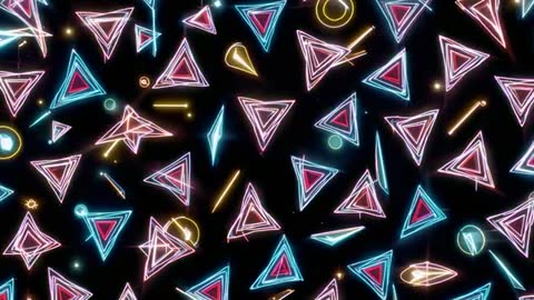 Neon Triangles Spark in Futuristic Digital Dance Show