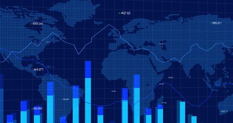 Global Data Processing with Digital Maps and Graphs - Download Free Stock Images Pikwizard.com
