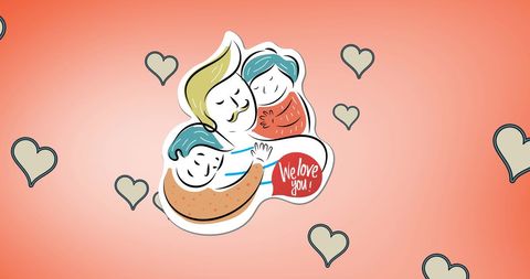 Heartwarming Family Embrace Background Design - Download Free Stock Images Pikwizard.com