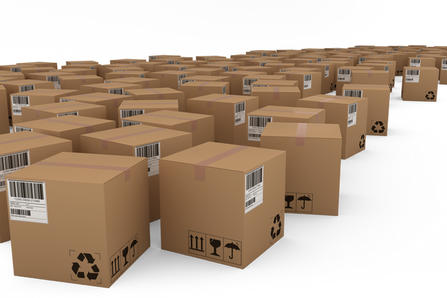 Rows of Transparent Background Brown Cardboard Courier Boxes - Download Free Stock Videos Pikwizard.com