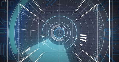 Futuristic Data Interface with Graphical Scanner - Download Free Stock Images Pikwizard.com