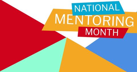 Colorful Geometric Design Celebrating National Mentoring Month - Download Free Stock Images Pikwizard.com