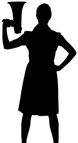 transparent silhouette of businesswoman holding megaphone vector - Download Free Stock Videos Pikwizard.com