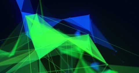Futuristic Green and Blue 3D Plexus Network - Download Free Stock Images Pikwizard.com