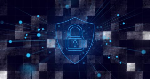 Digital Security Concept with Shield and Padlock Icon - Download Free Stock Images Pikwizard.com