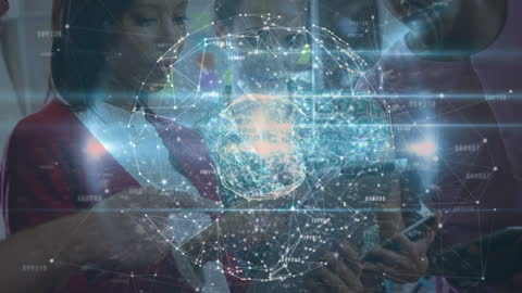 Futuristic Global Network Interface with Geometric Connections