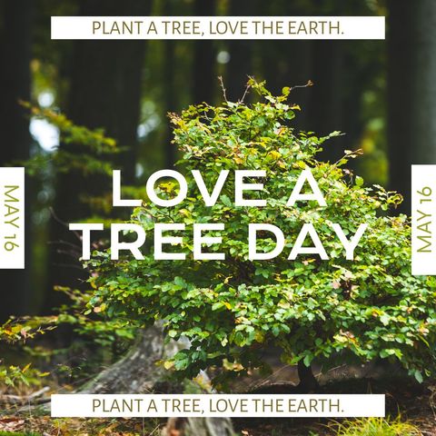 Love a Tree Day Celebration with Lush Greenery - Download Free Stock Templates Pikwizard.com